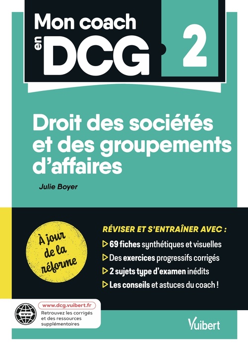 ebook cover of Mon Coach en DCG 2 : Droits des sociétés - A jour de la réforme 2026, by Julie Boyer
