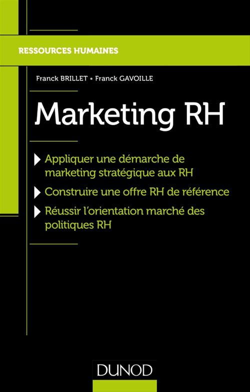 Couverture ebook de Marketing RH, de Franck Brillet, Franck Gavoille