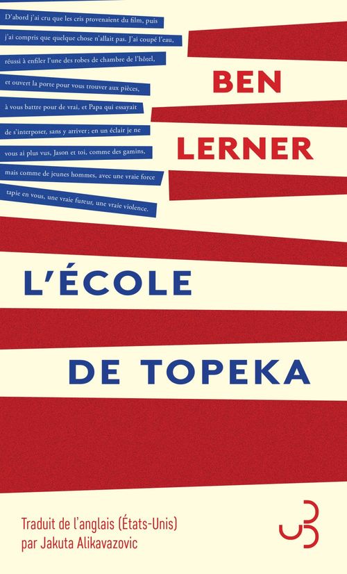 Couverture ebook de L'École de Topeka, de Ben Lerner