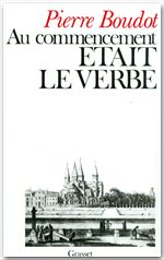 Couverture ebook de Au commencement était le verbe, de Pierre Boudot