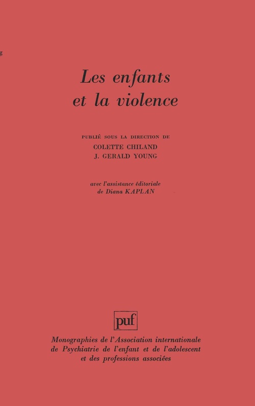 Couverture ebook de Les enfants et la violence, de Colette Chiland