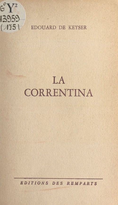 Couverture ebook de La Correntina, de Edouard De Keyser