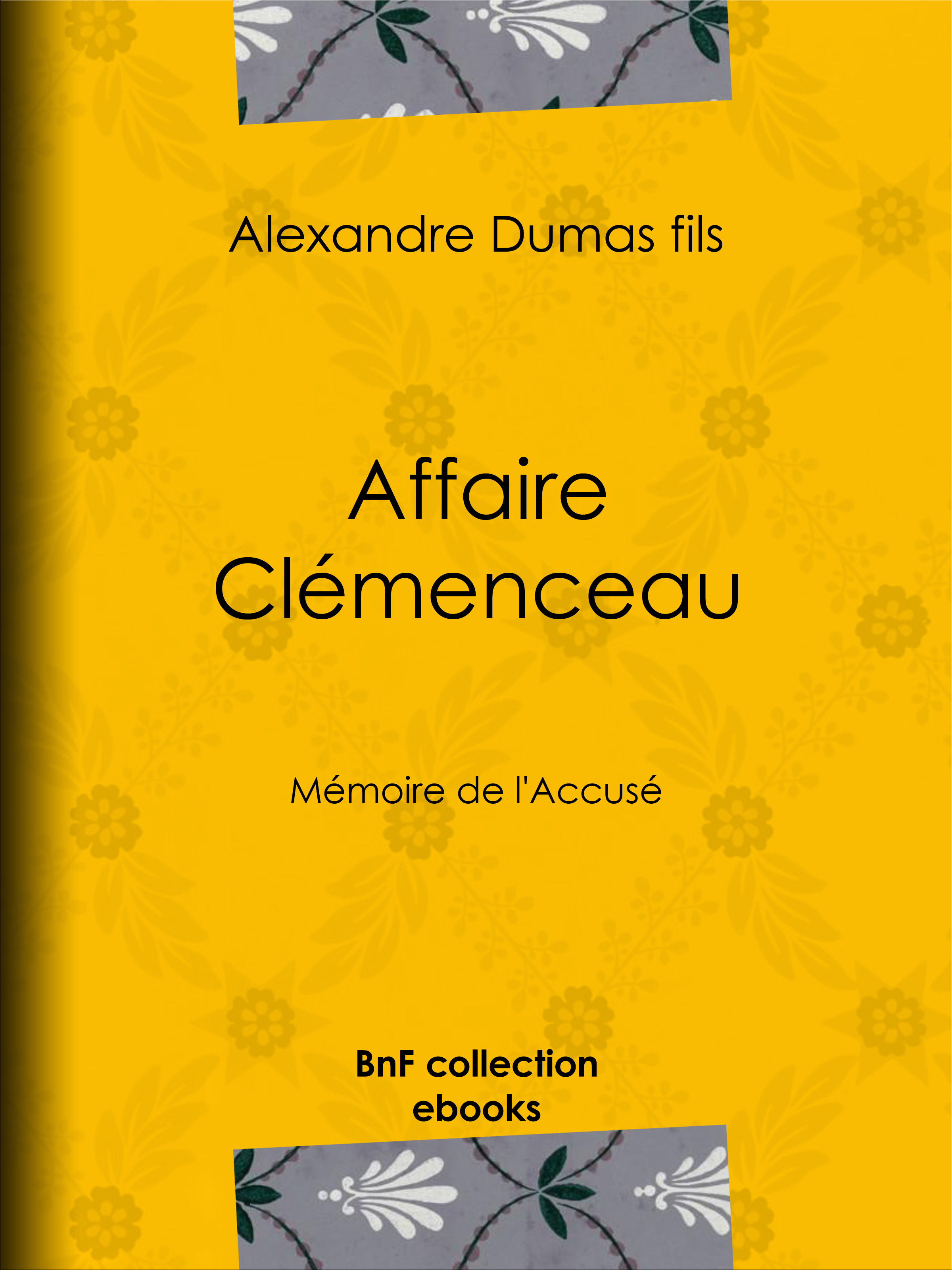 ebook cover of Affaire Clémenceau, by Alexandre Dumas fils