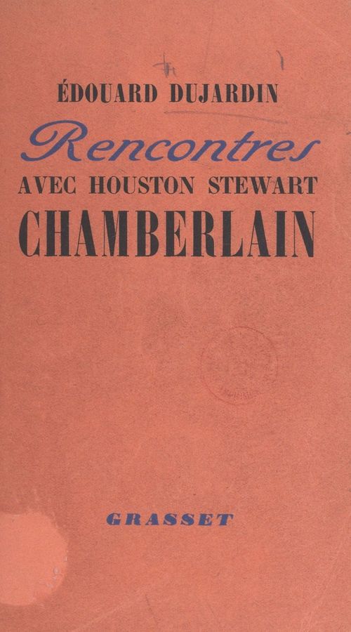 ebook cover of Rencontres avec Houston Stewart Chamberlain, by Edouard Dujardin