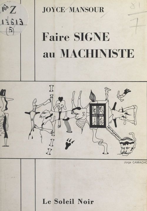 Couverture ebook de Faire signe au machiniste, de Joyce Mansour