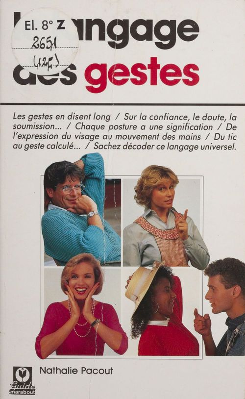 Couverture ebook de Le Langage des gestes, de Pacout-N