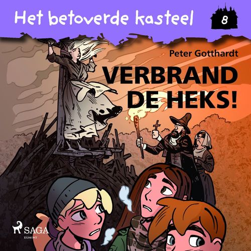 audiobook cover of Het betoverde kasteel 8 - Verbrand de heks!, by Peter Gotthardt