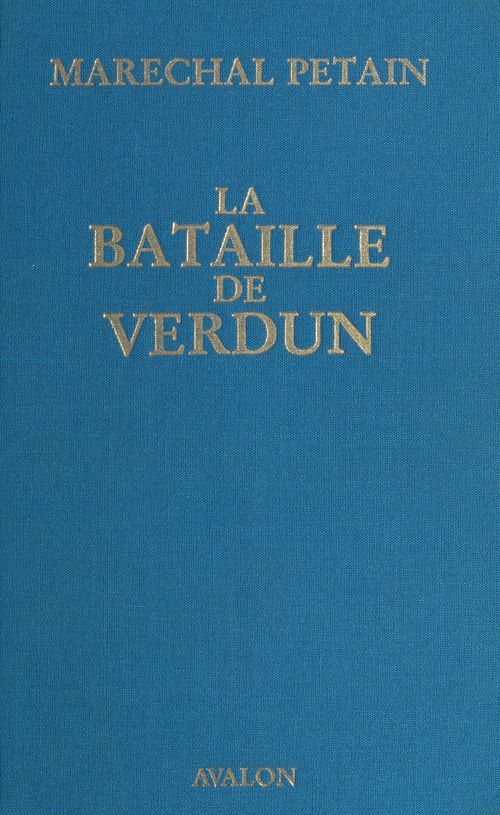 ebook cover of La Bataille de Verdun, by Philippe Petain