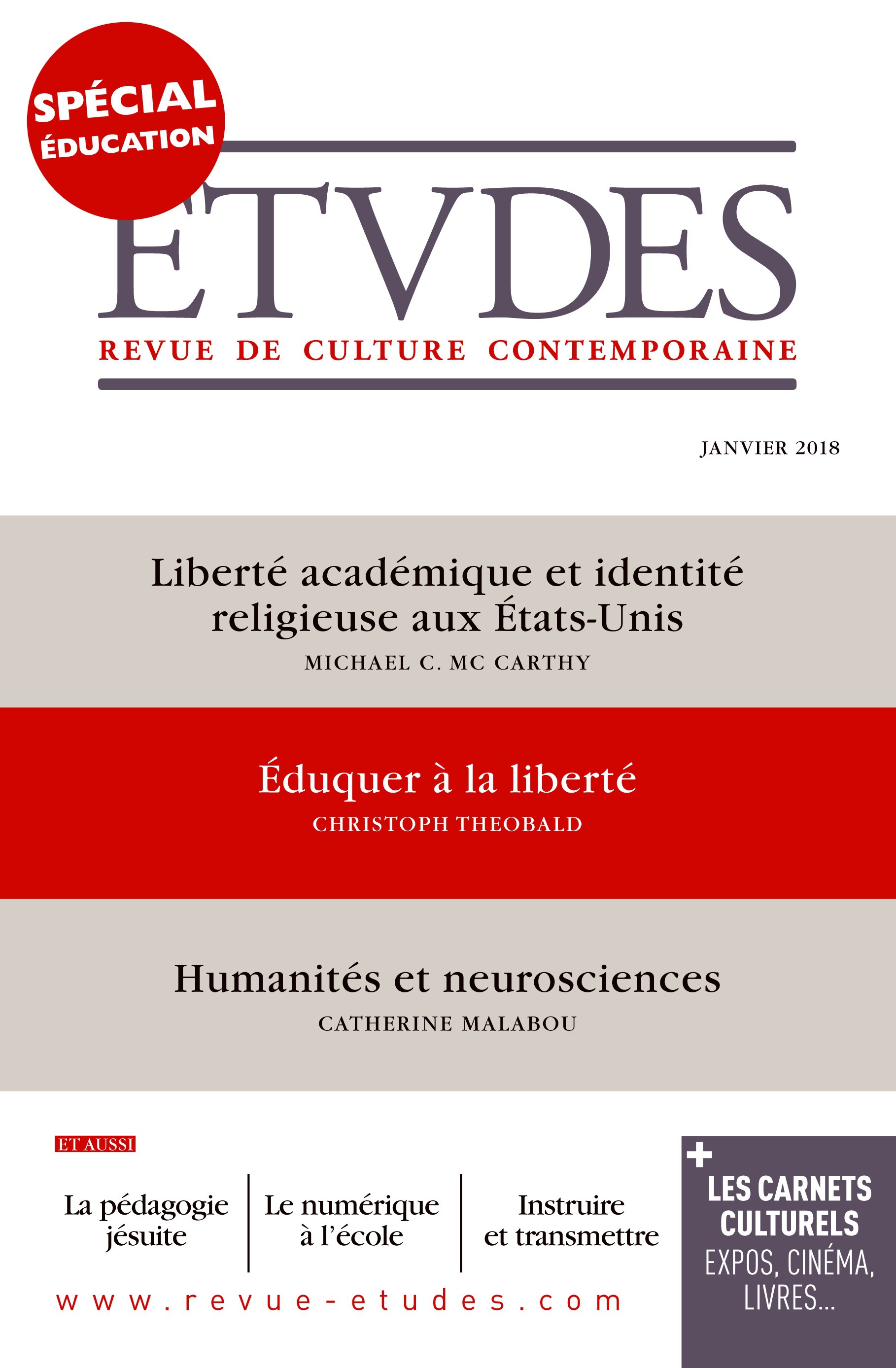 Couverture ebook de Etudes - spécial Education, de Revue études