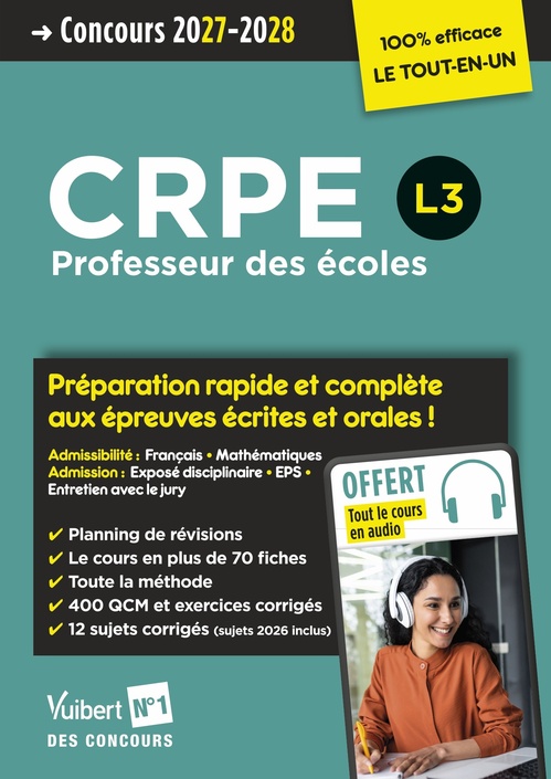 ebook cover of CRPE 2027-2028 - L3 - 100 % efficace, by Isabelle Pasquier, Haimo Groenen, Danièle Dubois, Jean-Robert Delplace, André Janson