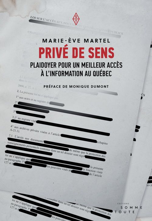 ebook cover of Privé de sens, by Marie-Eve Martel