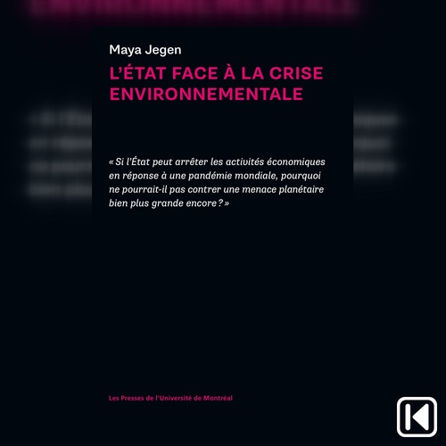 Couverture audiobook de L'état face à la crise environnementale, de Maya Jegen