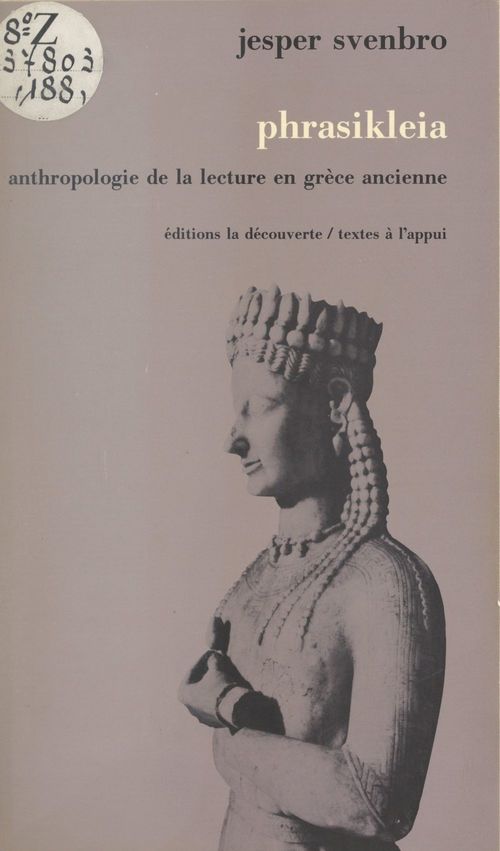 Couverture ebook de Phrasikleia, de Jesper Svenbro