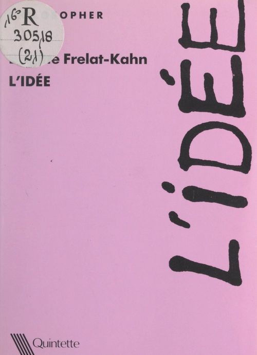 ebook cover of L'idée, by Brigitte Frelat-Kahn