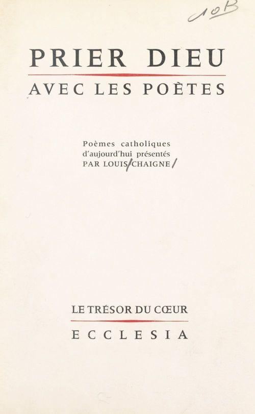 ebook cover of Prier Dieu avec les poètes, by Louis Chaigne