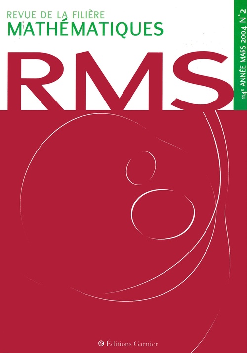 ebook cover of Revue de la filière mathématiques RMS 114-2, by Collectif
