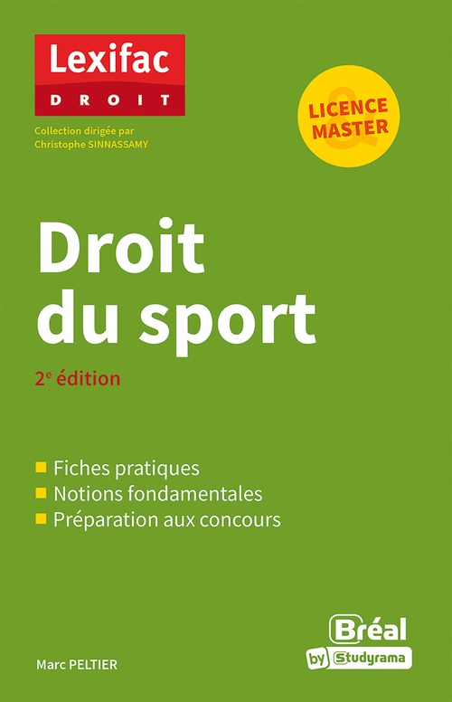 Couverture ebook de Droit du sport - Licence, Master, de Marc Peltier, Christophe Ssinnassamy