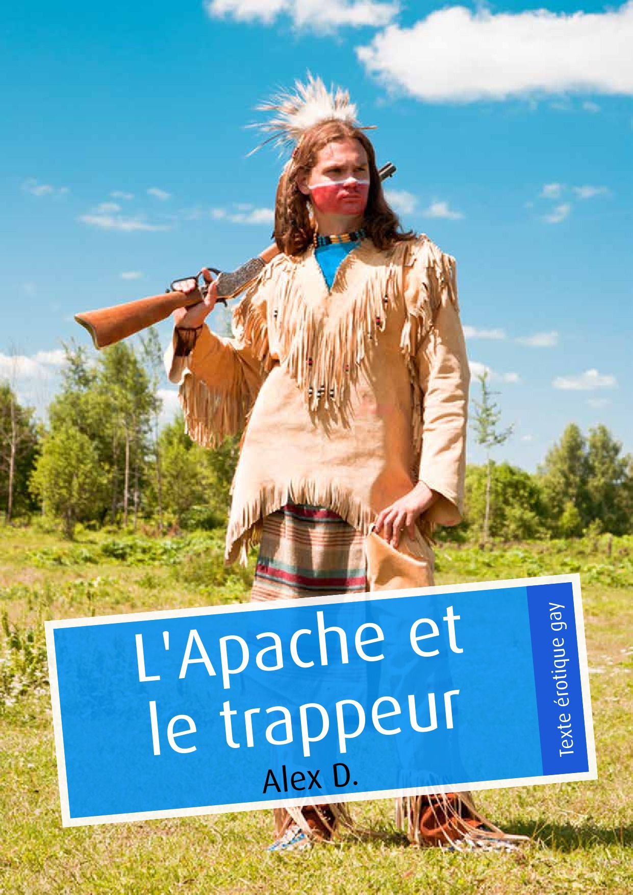 Couverture ebook de L'Apache et le trappeur (érotique gay), de Alex D.