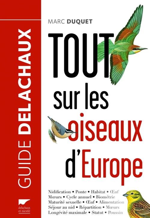 Couverture ebook de Tout sur les oiseaux d'Europe, de François Desbordes, Marc Duquet