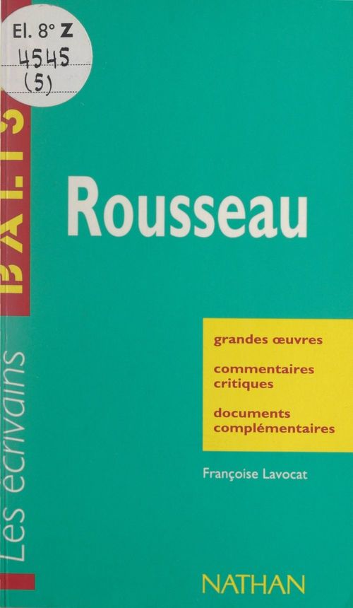 Couverture ebook de Rousseau, de Francoise Lavocat