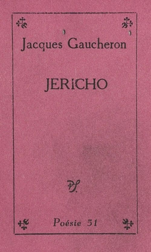 Couverture ebook de Jericho, de Jacques Gaucheron