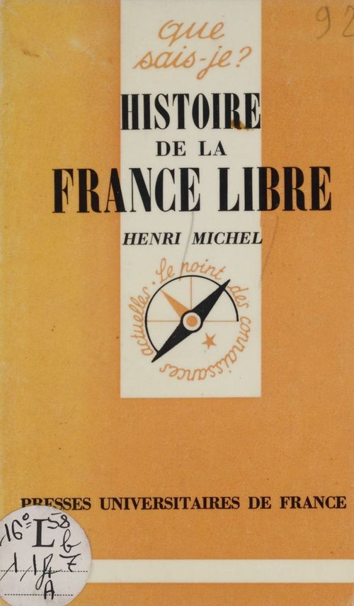 Couverture ebook de Histoire de la France libre, de Henri Michel