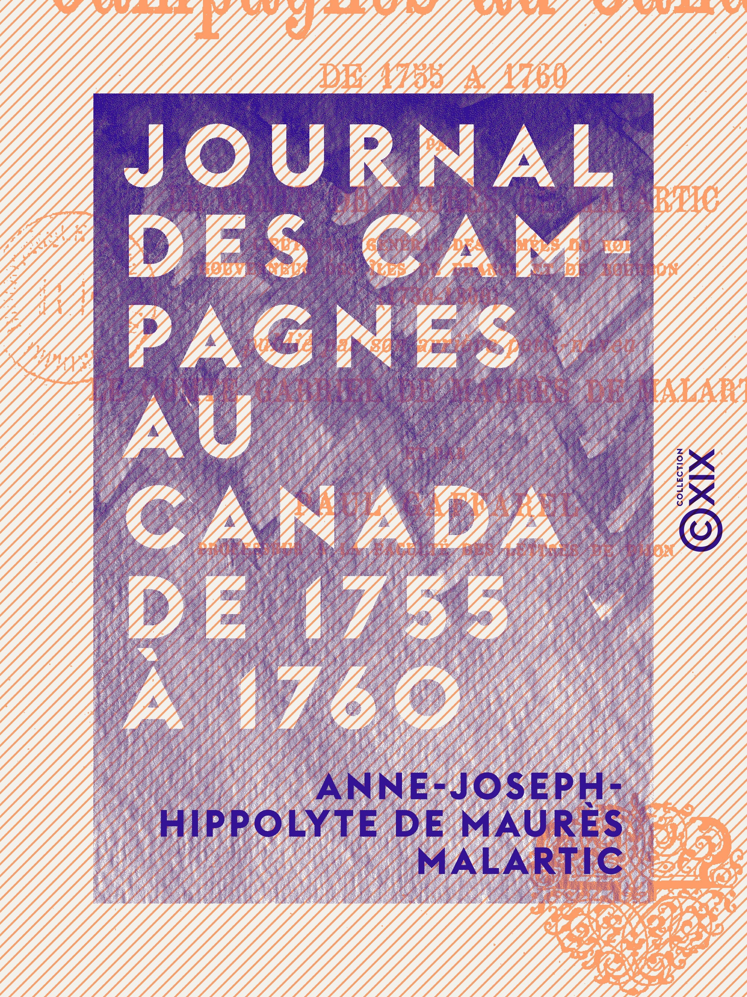 ebook cover of Journal des campagnes au Canada de 1755 à 1760, by Anne-Joseph-Hippolyte De Maures Malartic