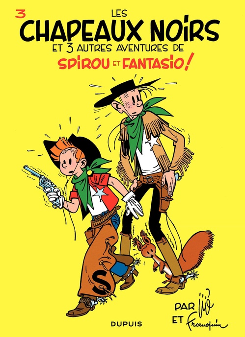 Couverture ebook de Spirou et Fantasio - Tome 3 - Les chapeaux noirs, de André Franquin, Jijé