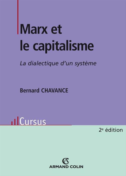 Couverture ebook de Marx et le capitalisme, de Bernard Chavance