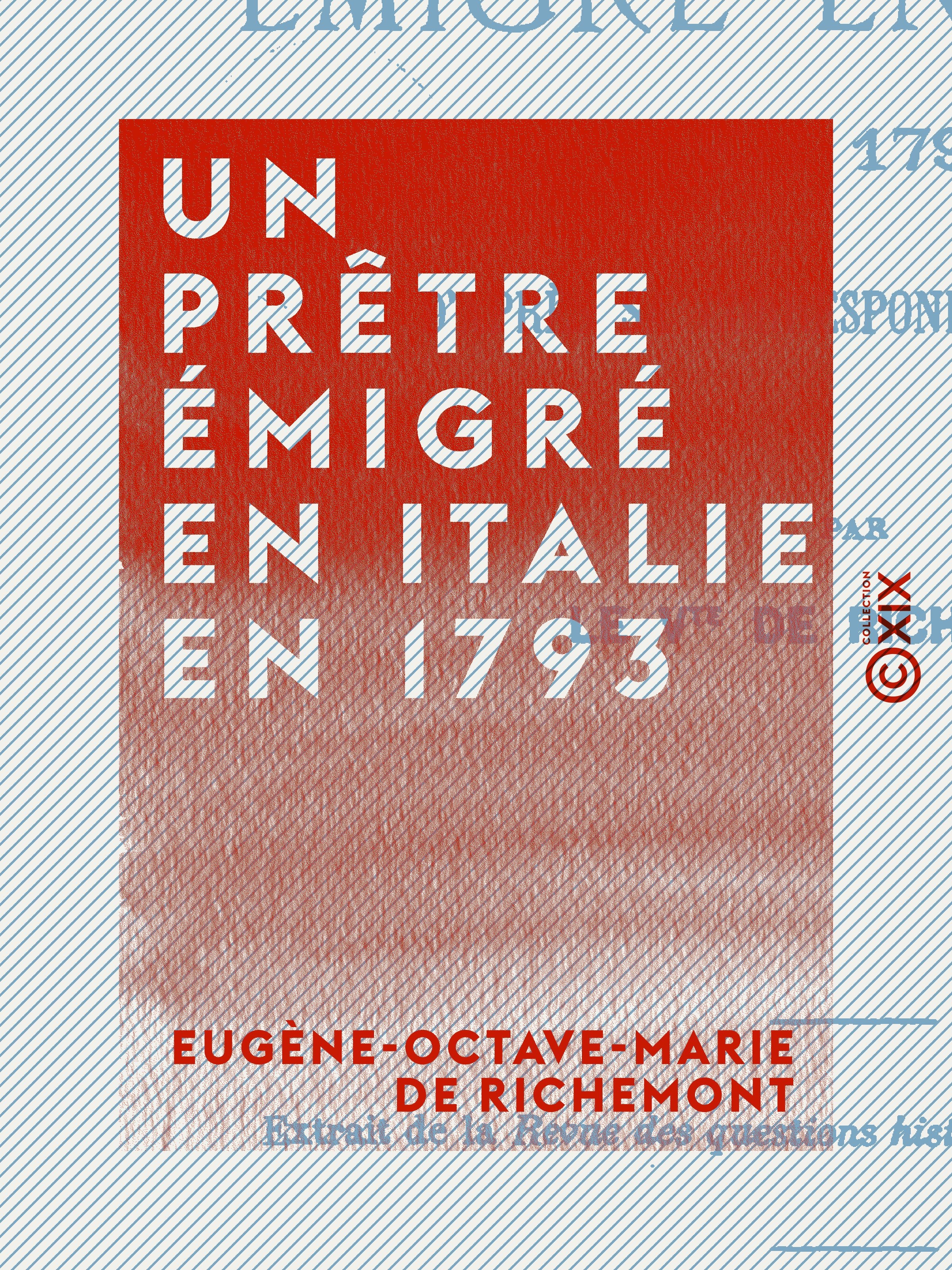 ebook cover of Un prêtre émigré en Italie en 1793, by Eugene-Octave-Marie De Richemont