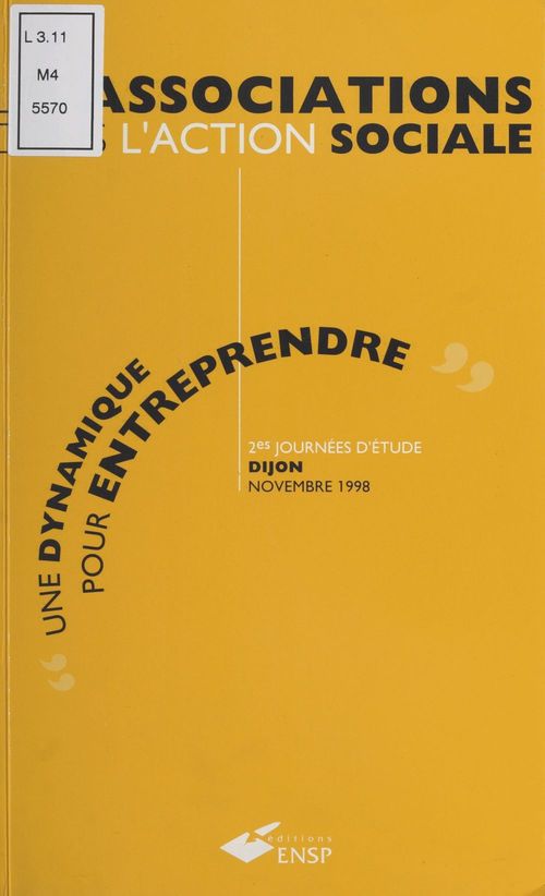 ebook cover of Les associations dans l'action sociale : une dynamique pour entreprendre, by Adages