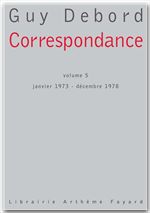 Couverture ebook de Correspondance, volume 5, de Guy Debord