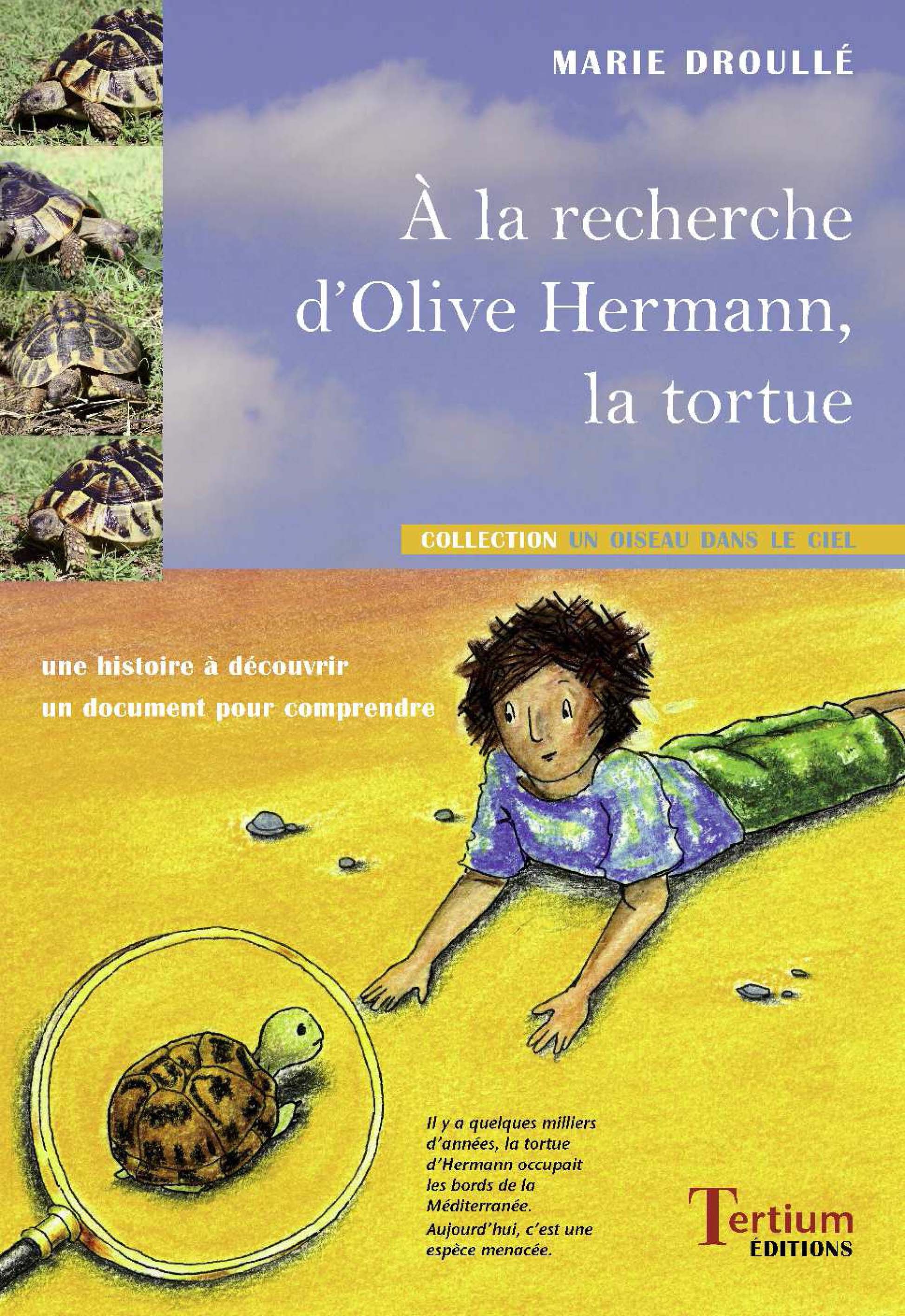 Couverture ebook de A la recherche d'Olive Hermann, la tortue, de Marie Drouillé
