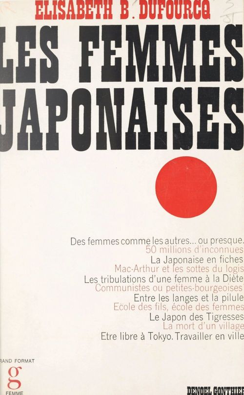 Couverture ebook de Les femmes japonaises, de Elisabeth B. Dufourcq