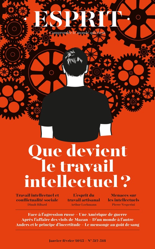 Couverture ebook de Esprit - Que devient le travail intellectuel ?, de Collectif