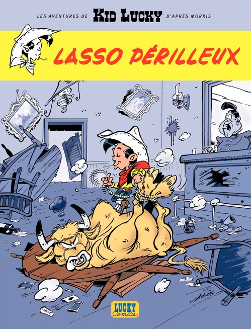 Couverture ebook de Les aventures de Kid Lucky d'après Morris - Tome 2 - Lasso périlleux, de Achdé