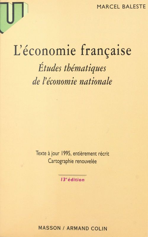 ebook cover of L'économie française, by Marcel Baleste