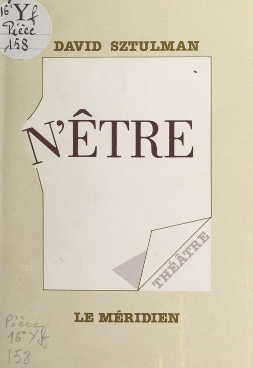 Couverture ebook de N'être, de David Sztulman
