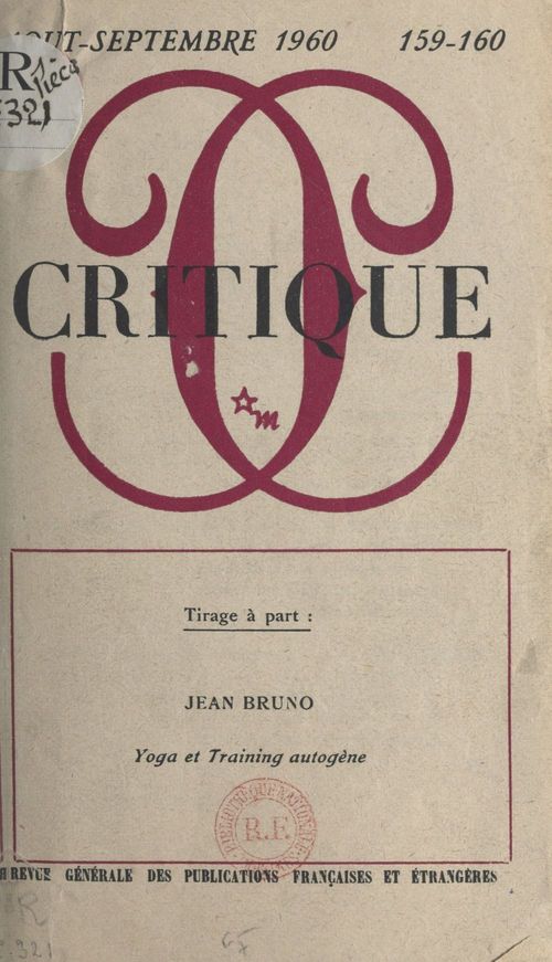 Couverture ebook de Yoga et training autogène, de Georges-Albert Astre, Jean Bruno, Pierre Garnier