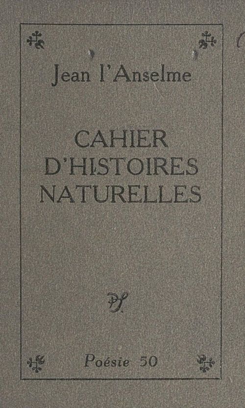ebook cover of Cahier d'histoires naturelles, by Jean L'anselme