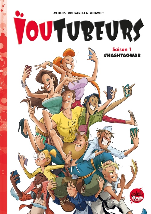 Couverture ebook de Ioutubeurs T01 - #Hashtagwar, de Stéphane Louis