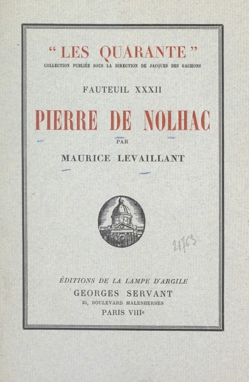 ebook cover of Pierre de Nolhac, by Maurice Levaillant