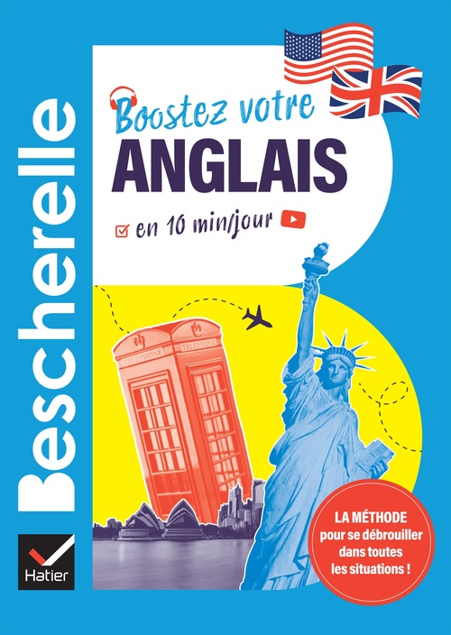 Couverture ebook de Bescherelle - Boostez votre anglais ! 48 épisodes, 10 minutes par jour, de Wilfrid Rotgé
