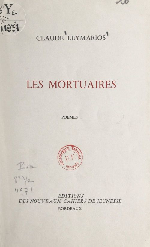 Couverture ebook de Les mortuaires, de Claude Leymarios