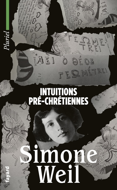 ebook cover of Intuitions pré-chrétiennes, by Simone Weil