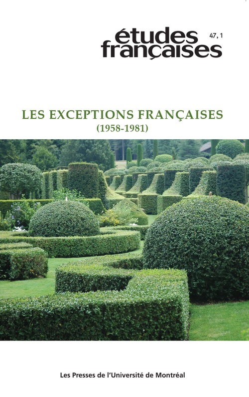 ebook cover of Études françaises. Volume 47, numéro 1, 2011, by Marc Angenot, Sylvain David, Marion Froger, Djemaa Maazouzi, Ne, Pierre Popovic, François Provenzano, Sarah Sindaco