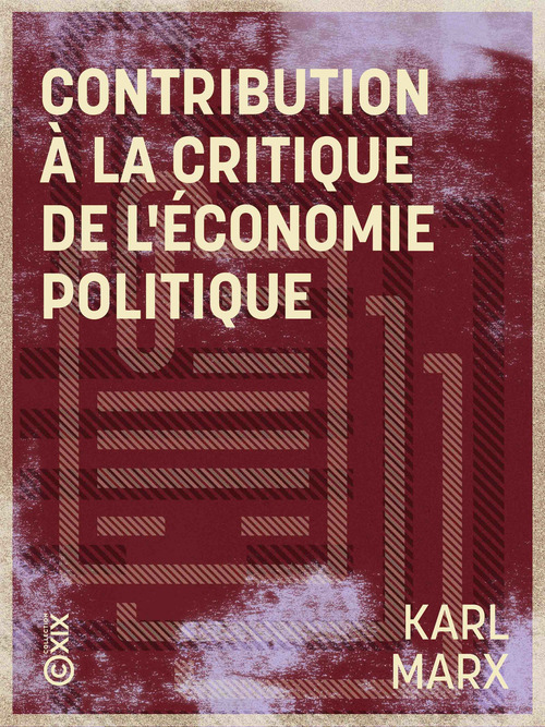 ebook cover of Contribution à la critique de l'économie politique, by Karl Marx