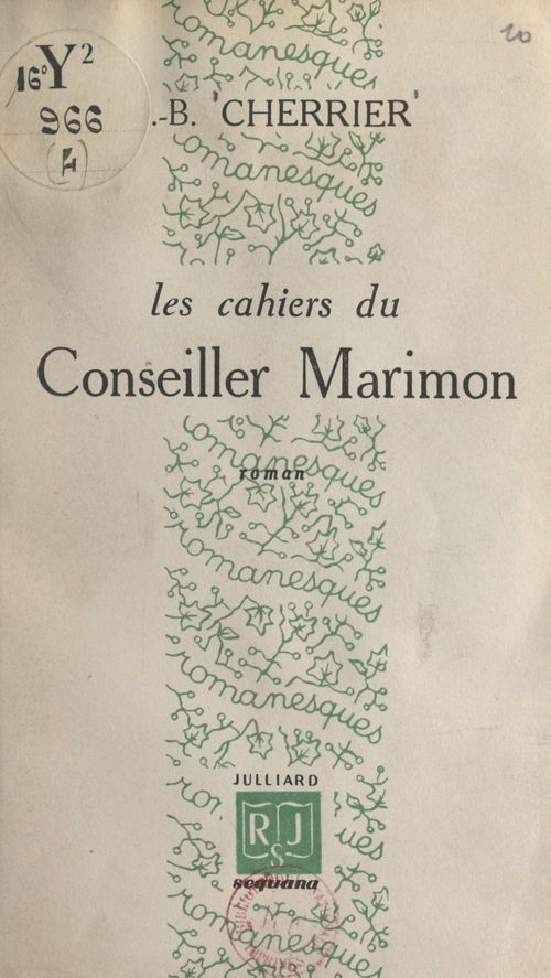 ebook cover of Les cahiers du conseiller Marimon, by Jean-Baptiste Cherrier
