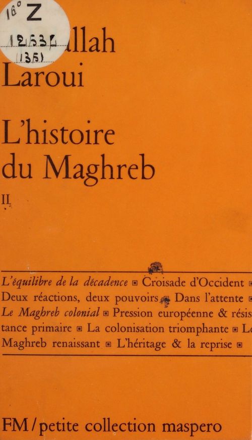 Couverture ebook de L'histoire du Maghreb (2), de Abdallah Laroui
