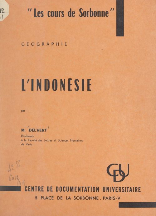 Couverture ebook de L'Indonésie, de Jean Delvert